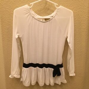 NICOLE MILLER White Long Sleeve Top Girls Size 24M